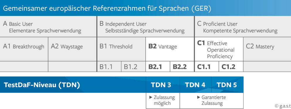 The TDN levels and where they lie with respect to the CEFR levels (credit: g.a.s.t)