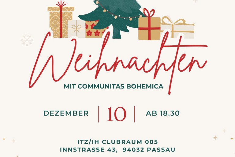 Einladung zur Communitas-Bohemica-Weihnachtsfeier am 10.12. um 18.30 Uhr