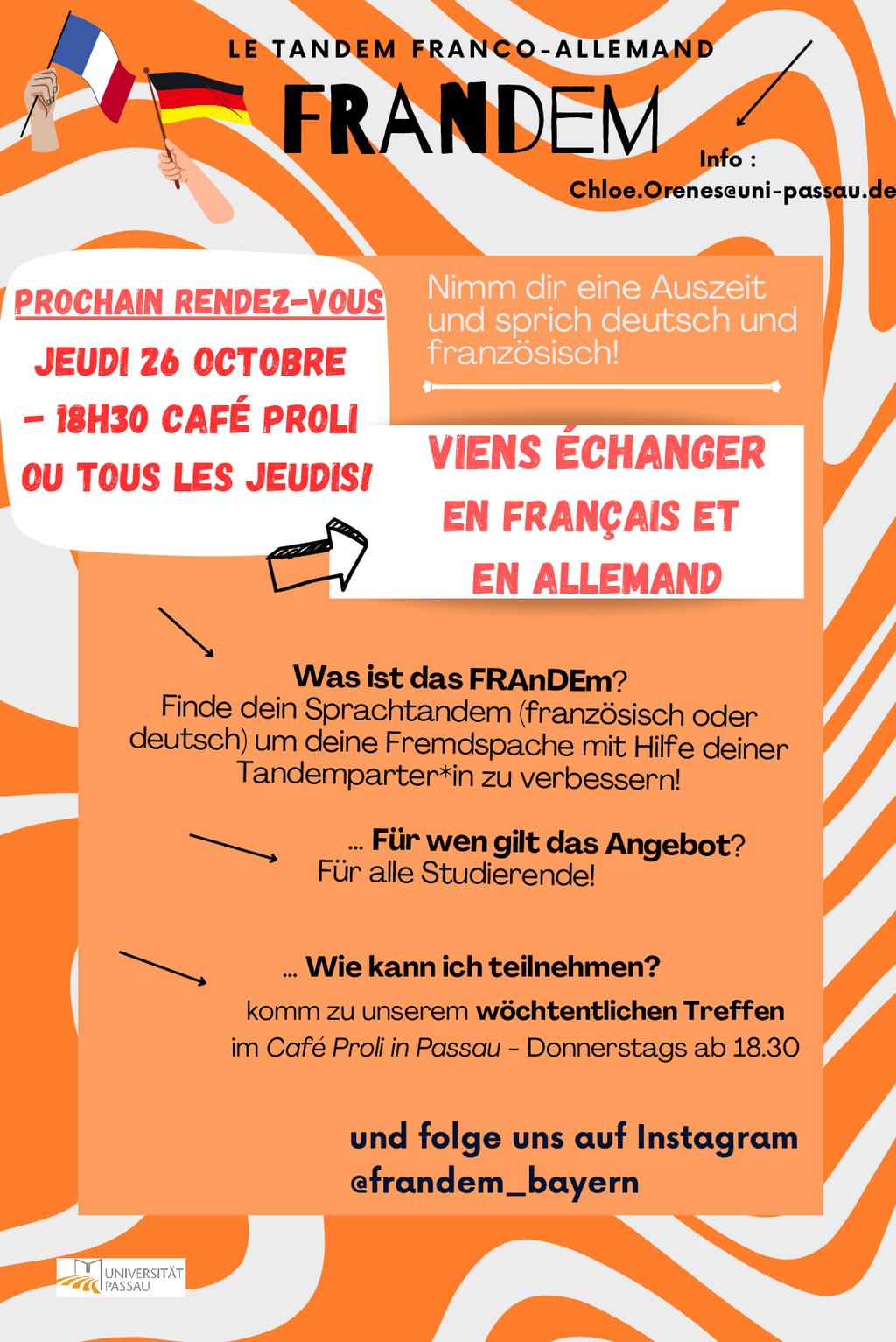 Poster deutsch-französisches Sprachtandem 