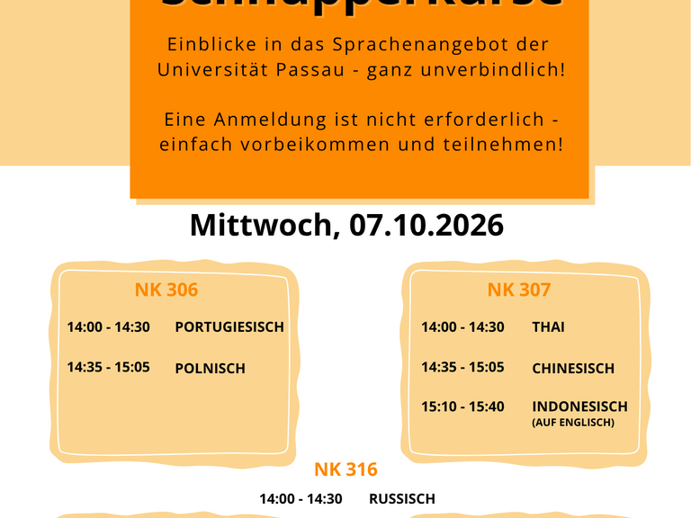 Schnupperkurse Plan