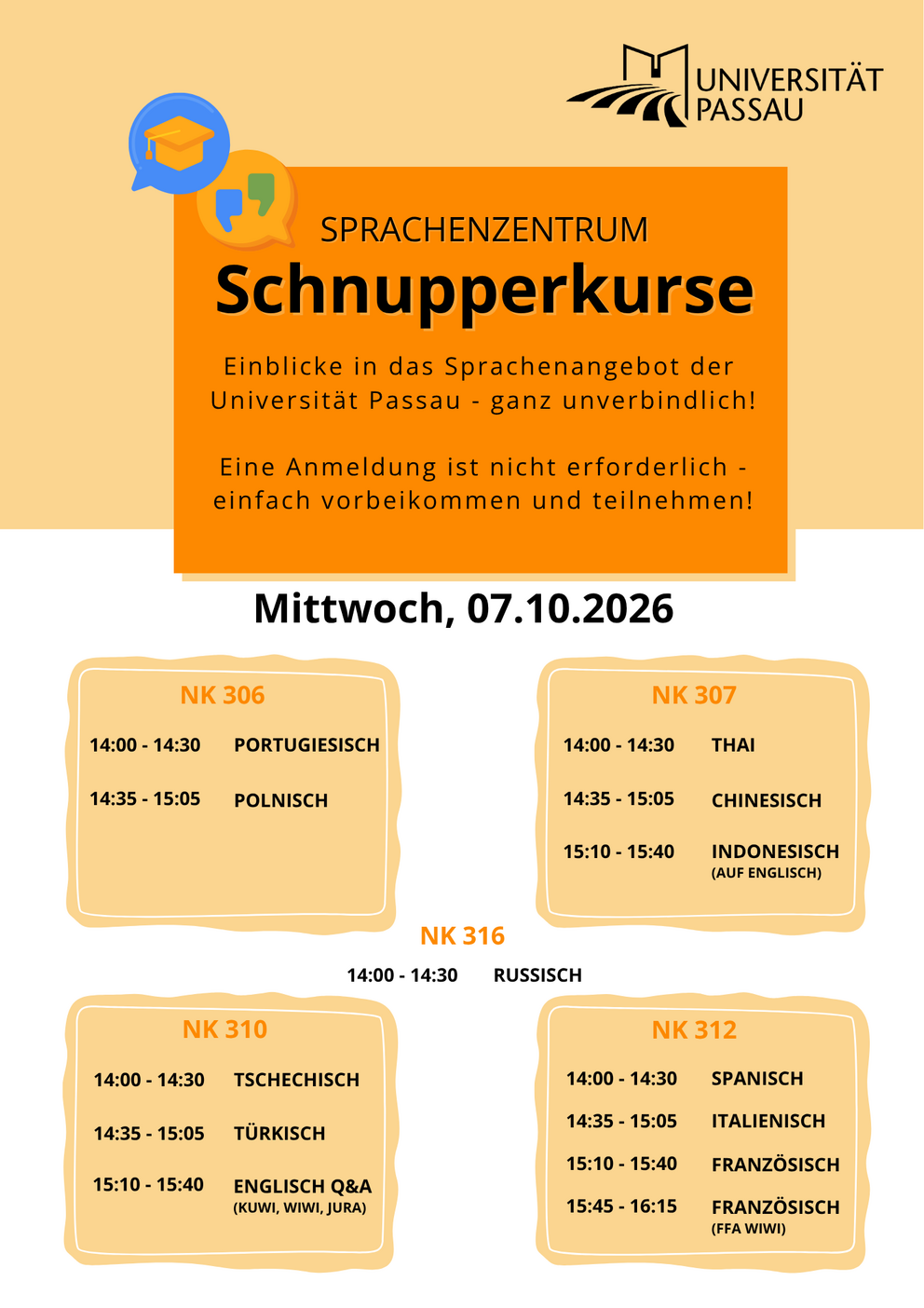 Schnupperkurse Plan