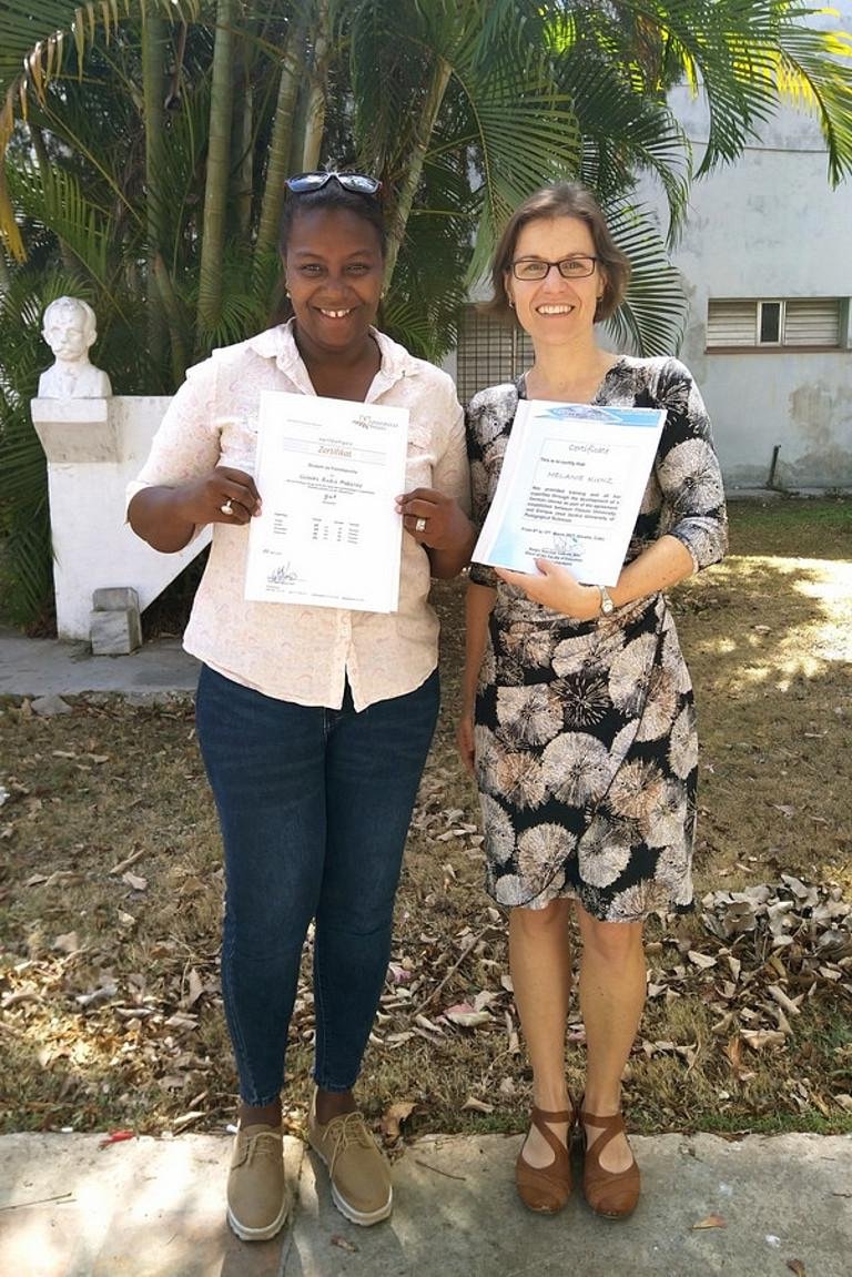 Frau Dr. Lissette Rubio Mederos und Frau Melanie Kunz